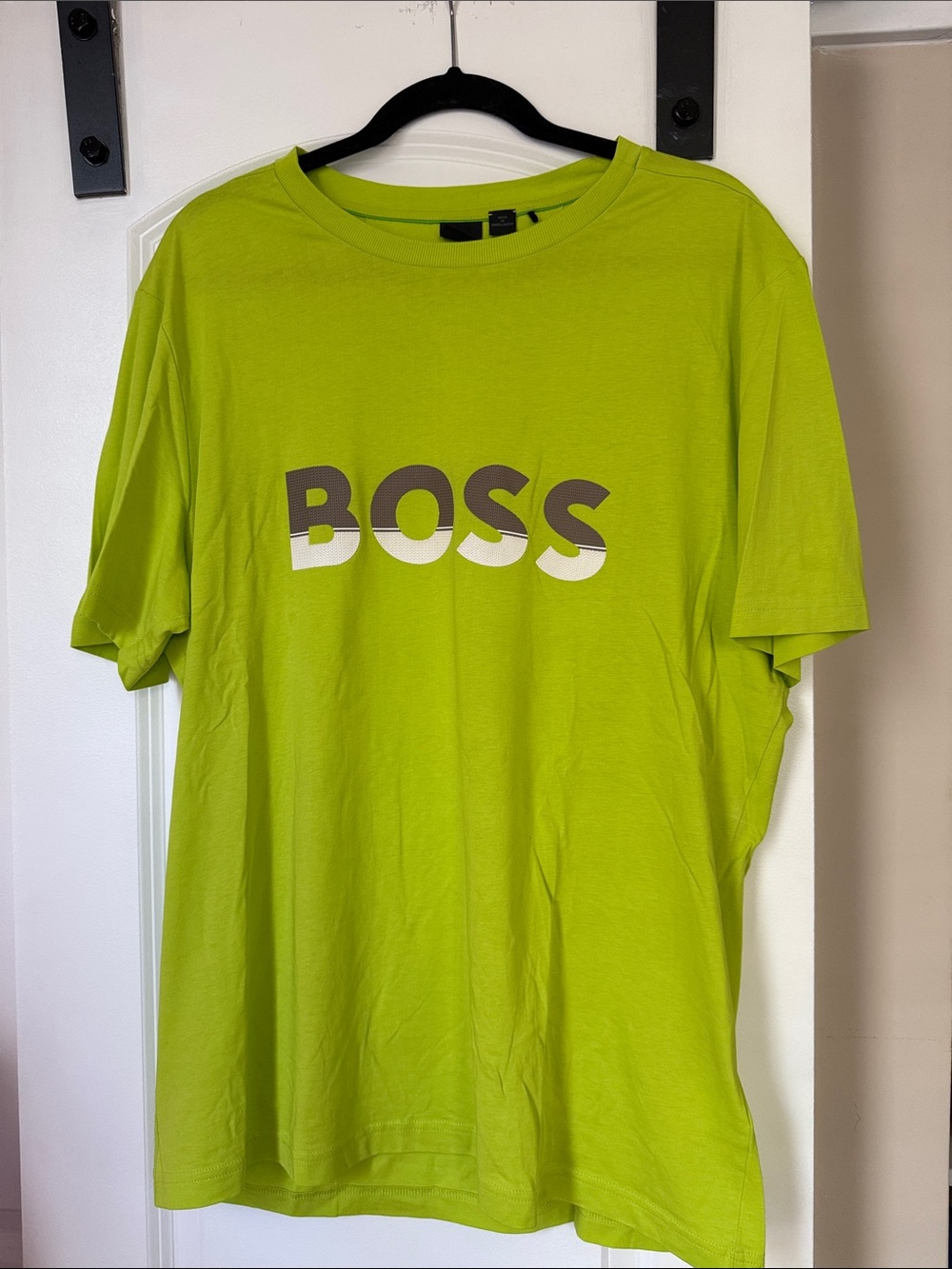 Boss Short-Sleeve Logo Tee in Lime Green